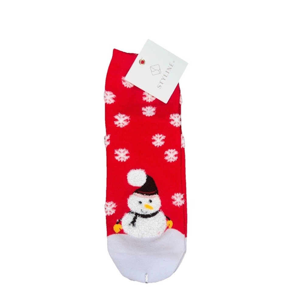 Styline Winter Holiday Socks Snowman Snowflakes Womens One Size Fits Most OSFM